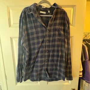 Men's Blue Plaid Shirt
